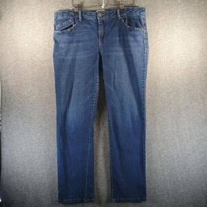 Wit And Wisdom Jeans Women 16 Medium Wash Straight Leg Contour Shape Technology